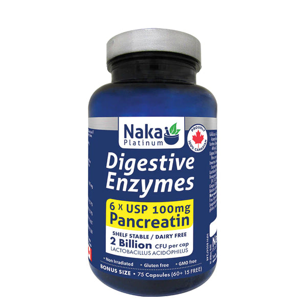 Naka Platinum Digestive Enzymes (75 caps)