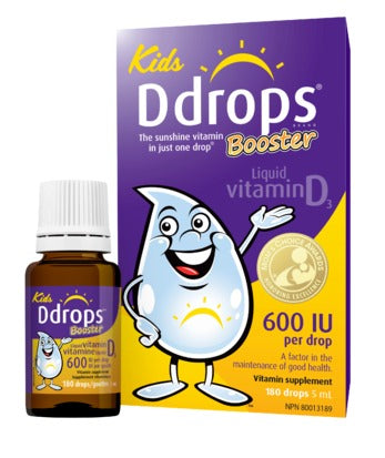 Ddrops Booster Liquid Vitamin D3 600 IU (5 mL)