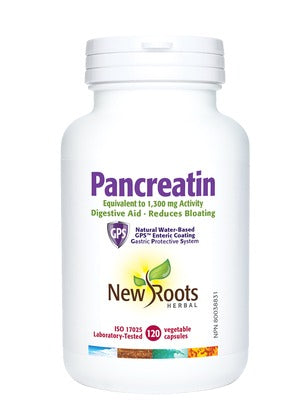 New Roots Pancreatin 1300mg  (120 vcaps)