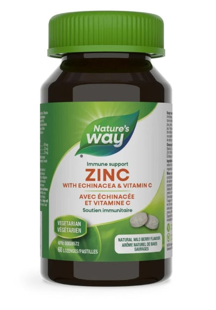 Nature's Way Zinc with Echinacea & Vitamin C (60 Lozenges)