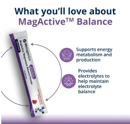 Metagenics MagActive Magnesium Balance Powder Strawberry (30 Servings)