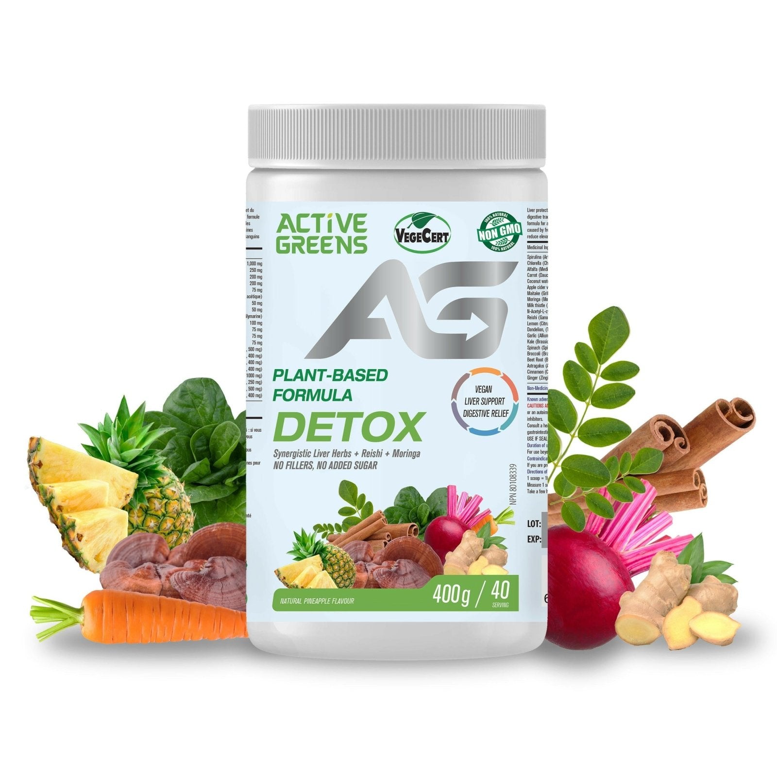 Active Green Pro Daily Detox (400 g) - Pineapple - Coconut