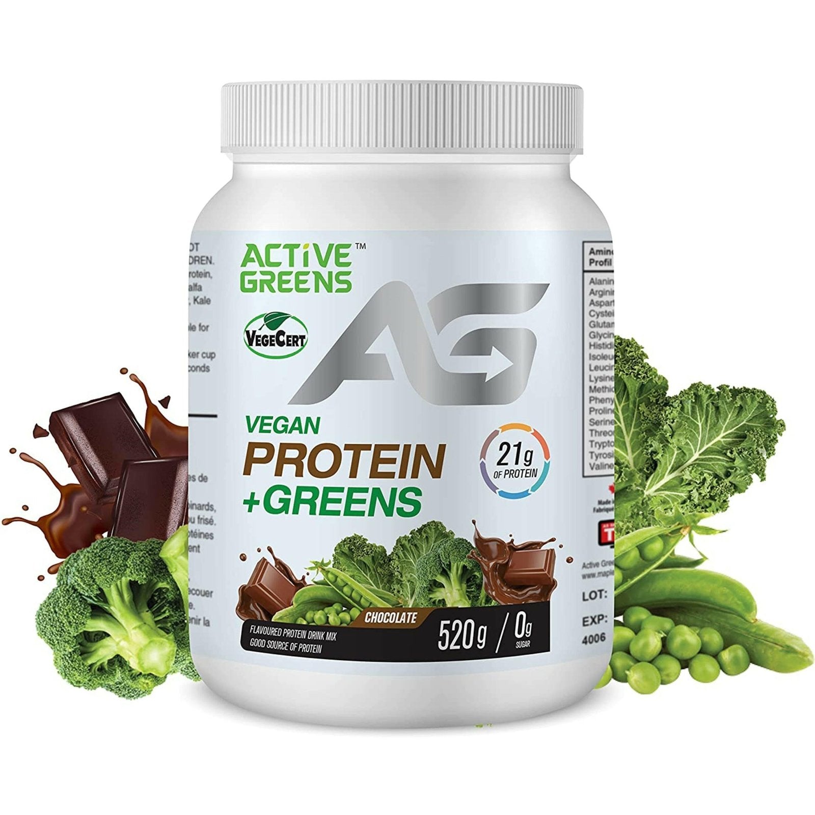 Active Green Pro Vegan Protein Powder (520 g)