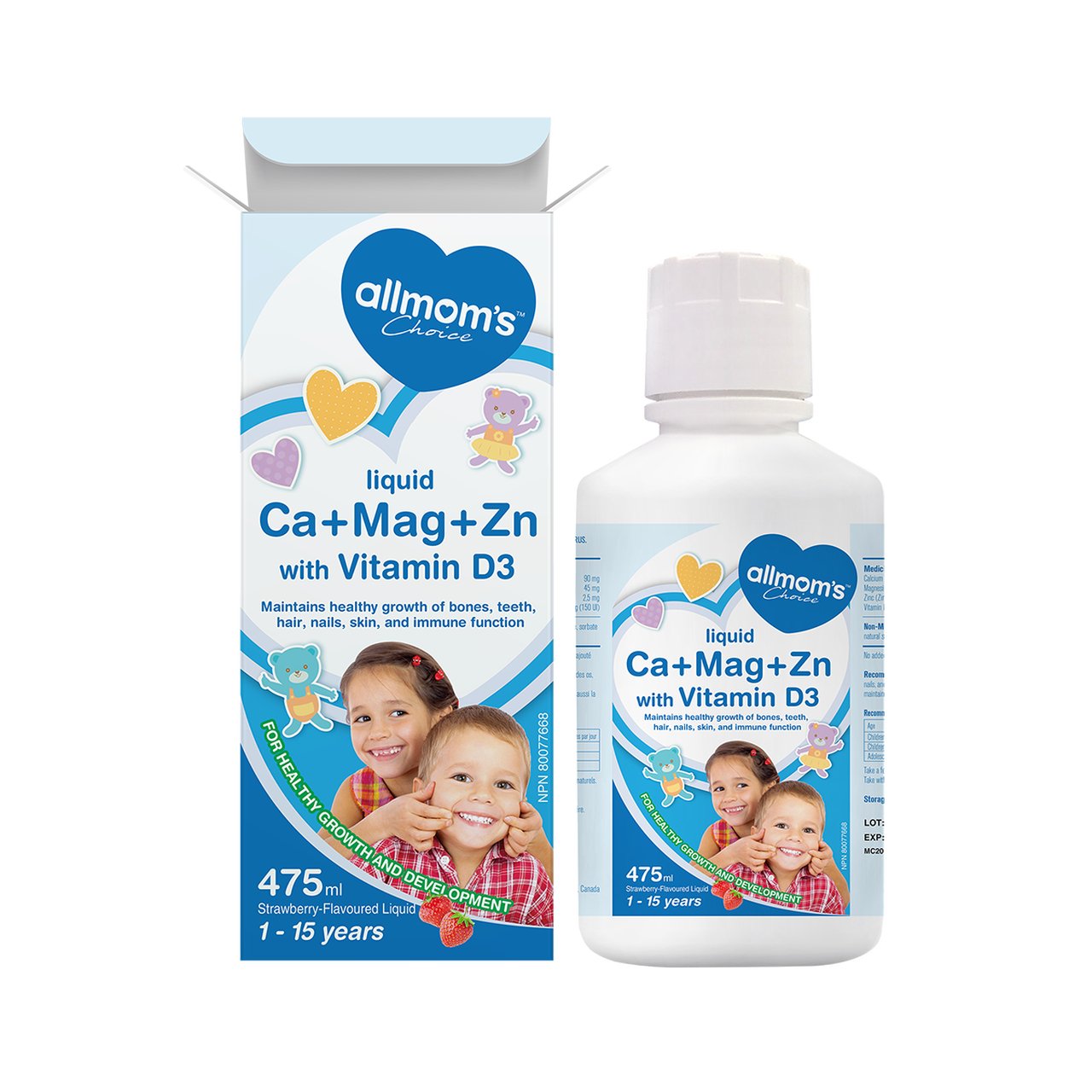Allmom's Choice Children Ca + Mg+ Zn With Vitamin D3 (475mL)
