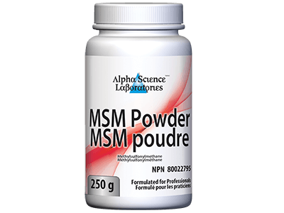 Alpha Science Laboratories MSM Powder (250g)