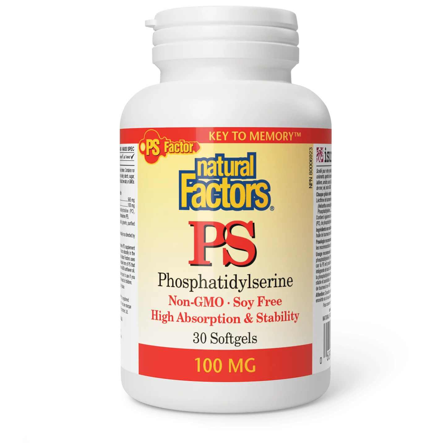 Natural Factors PS Phosphatidylserine 100 mg (30 softgels)