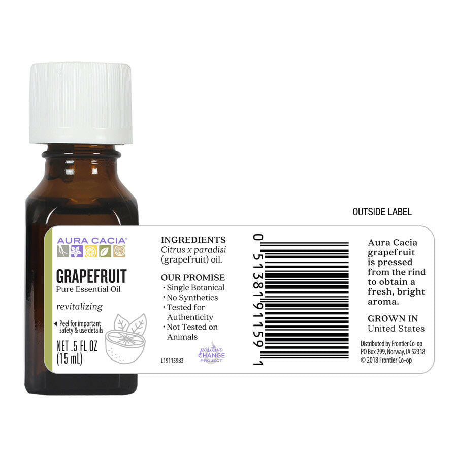 Aura Cacia Grapefruit Essential Oil (15 mL)