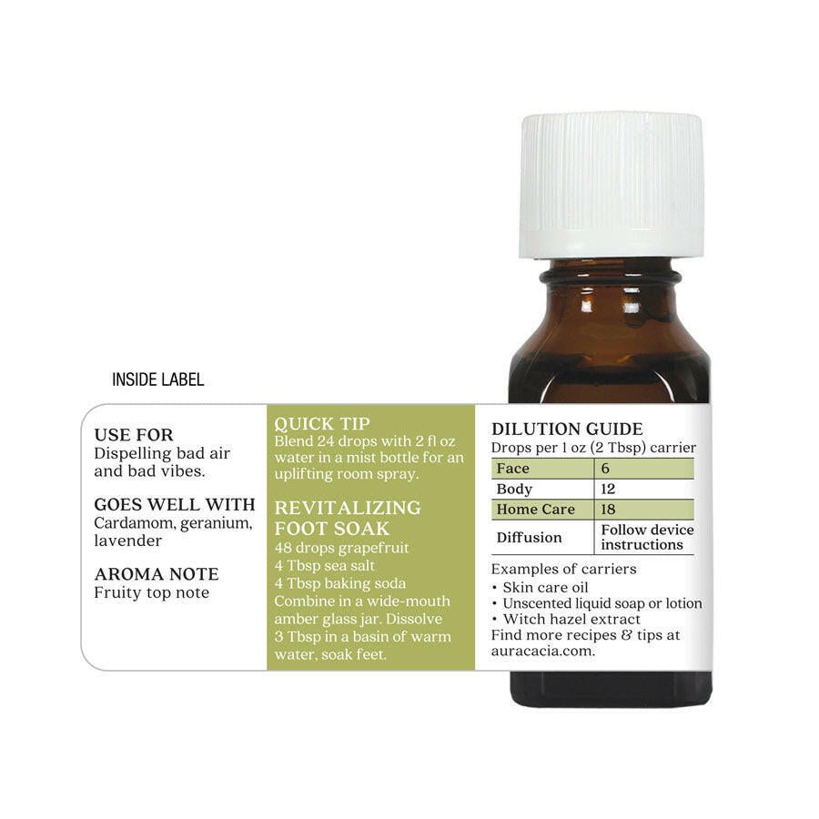 Aura Cacia Grapefruit Essential Oil (15 mL)