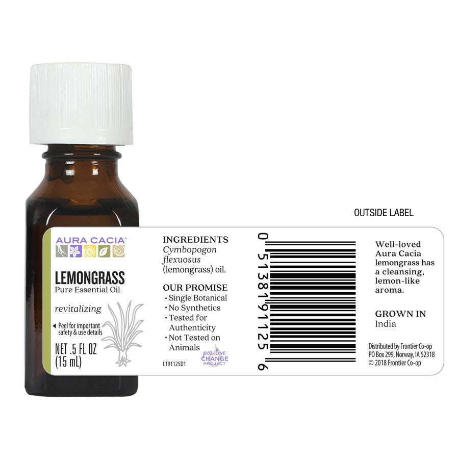 Aura Cacia Lemongrass Essential Oil (15 mL)