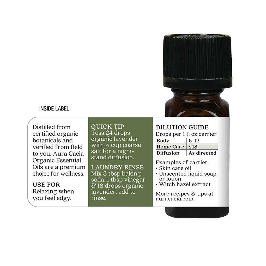 Aura Cacia Organic Lavender Essential Oil (7.4 mL)