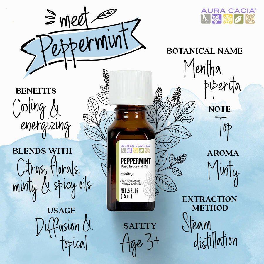 Aura Cacia Peppermint Essential Oil (15 mL)