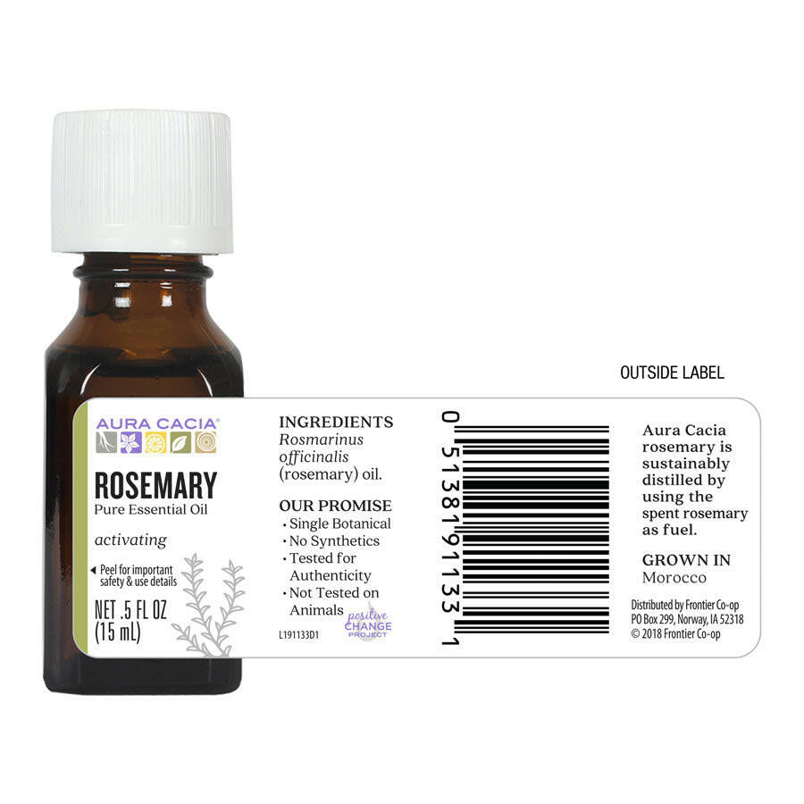 Aura Cacia Rosemary Essential Oil (15 mL)