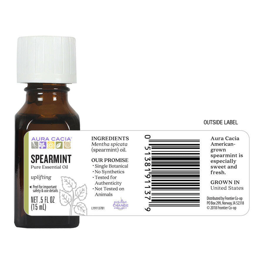 Aura Cacia Spearmint Essential Oil (15 mL)