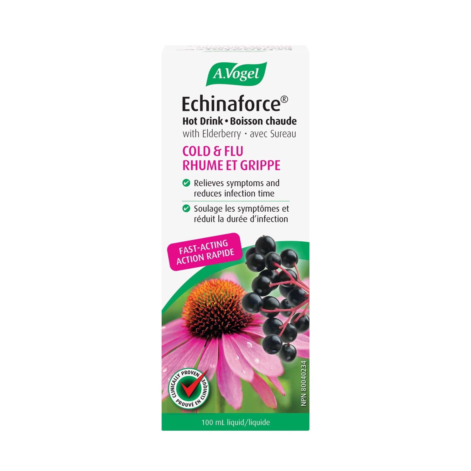 A.Vogel Echinaforce Extra Hot Drink with Elderberry - Immune System Support (100mL)