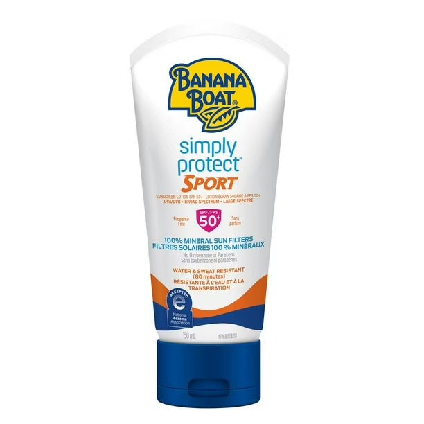 Banana Boat Simply Protect Sport Mineral Sunscreen Lotion SPF 50+( 150mL)