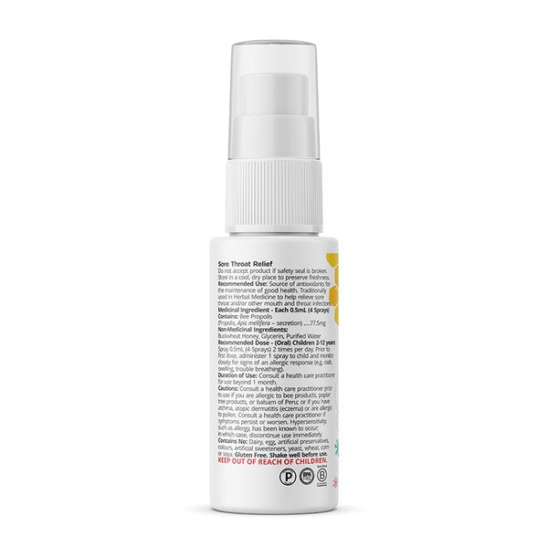 Beekeeper's Naturals Propolis Throat relief for kids (30 mL)