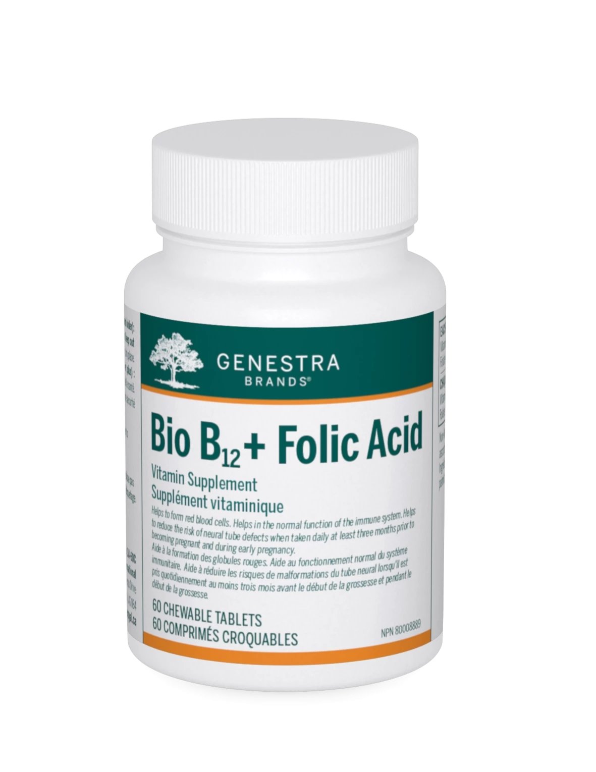 Genestra Bio B12 + Folic Acid (60 Chewable Tablets)