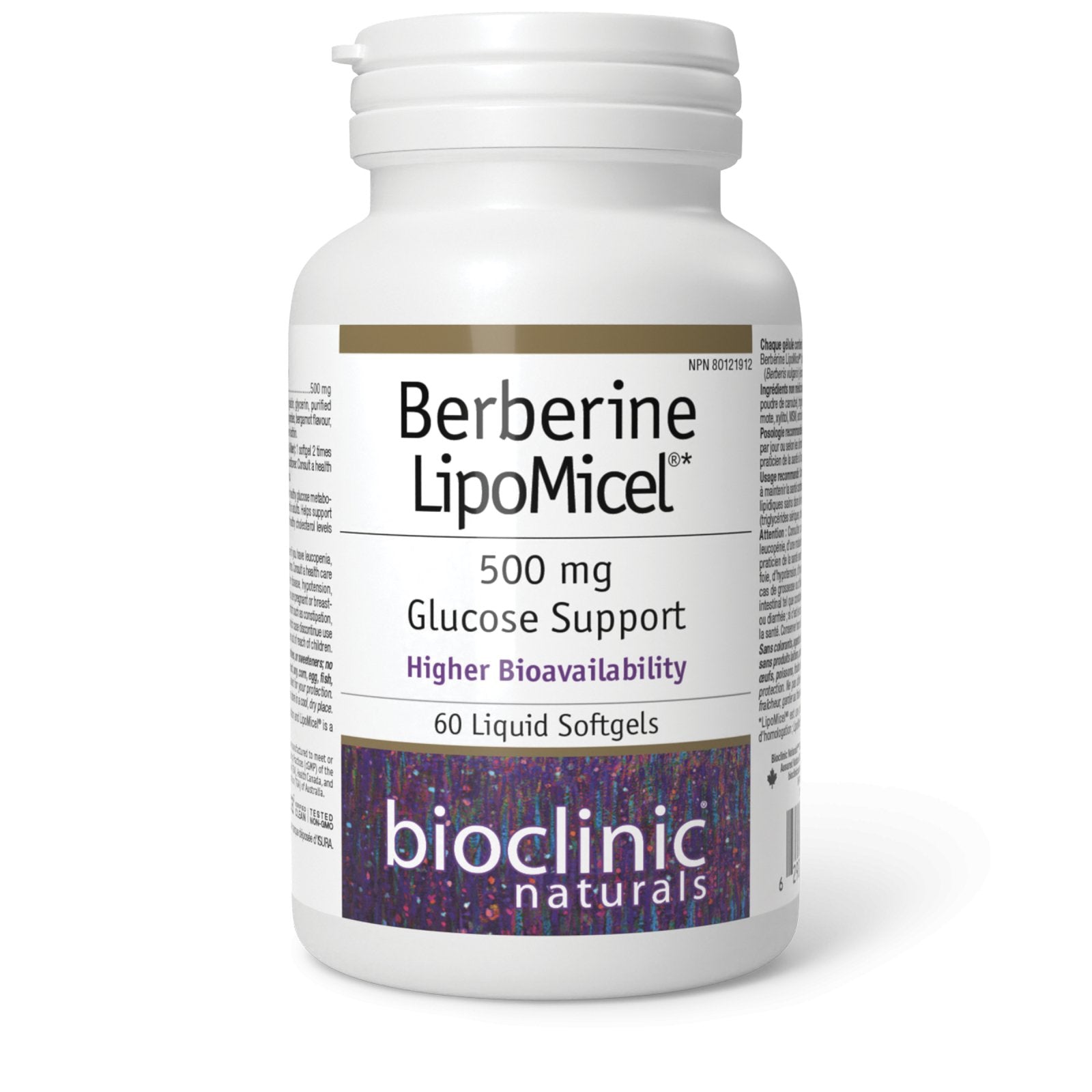 BioClinic Naturals Berberine LipoMicel 500mg (60 softgels)