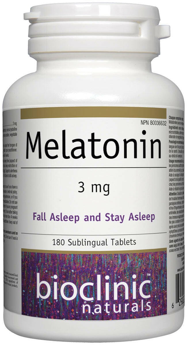 Bioclinic Naturals Melatonin 3mg (180 Sublingual Tablets)