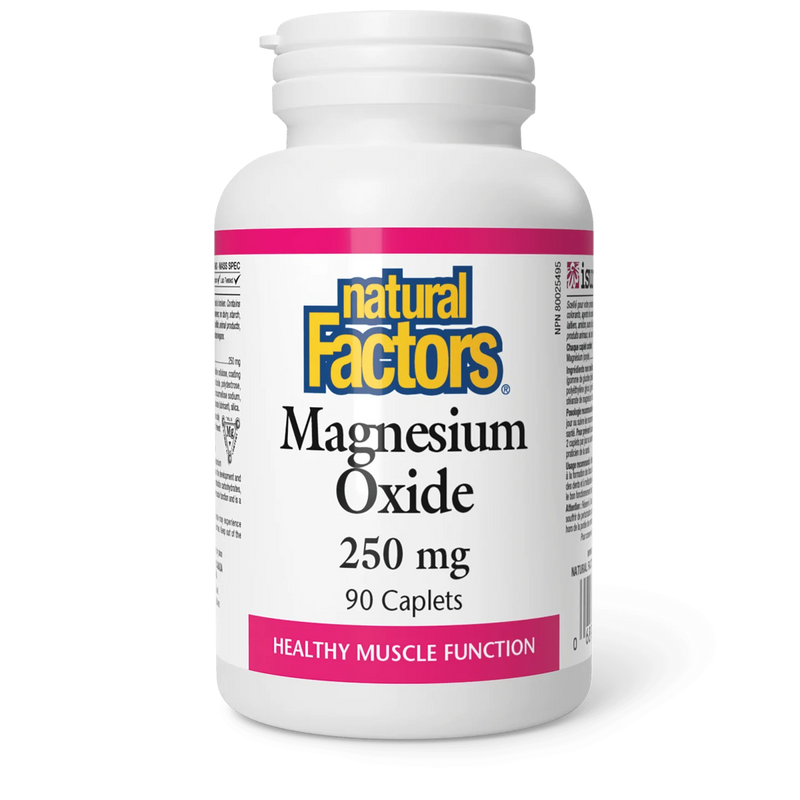 Natural Factors magnesium oxide 250mg (90caplets)