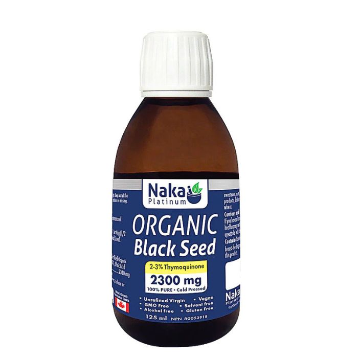 Naka Platinum Organic Black Seed Oil Liquid (125mL ｜ 300mL)