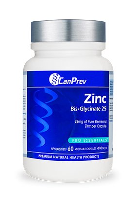 CanPrev Zinc Bis - Glycinate 25 (60 Vcaps)