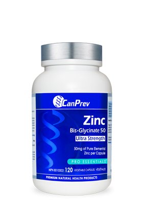 CanPrev Zinc Bis - Glycinate 50 Ultra Strength (120 Vcaps)