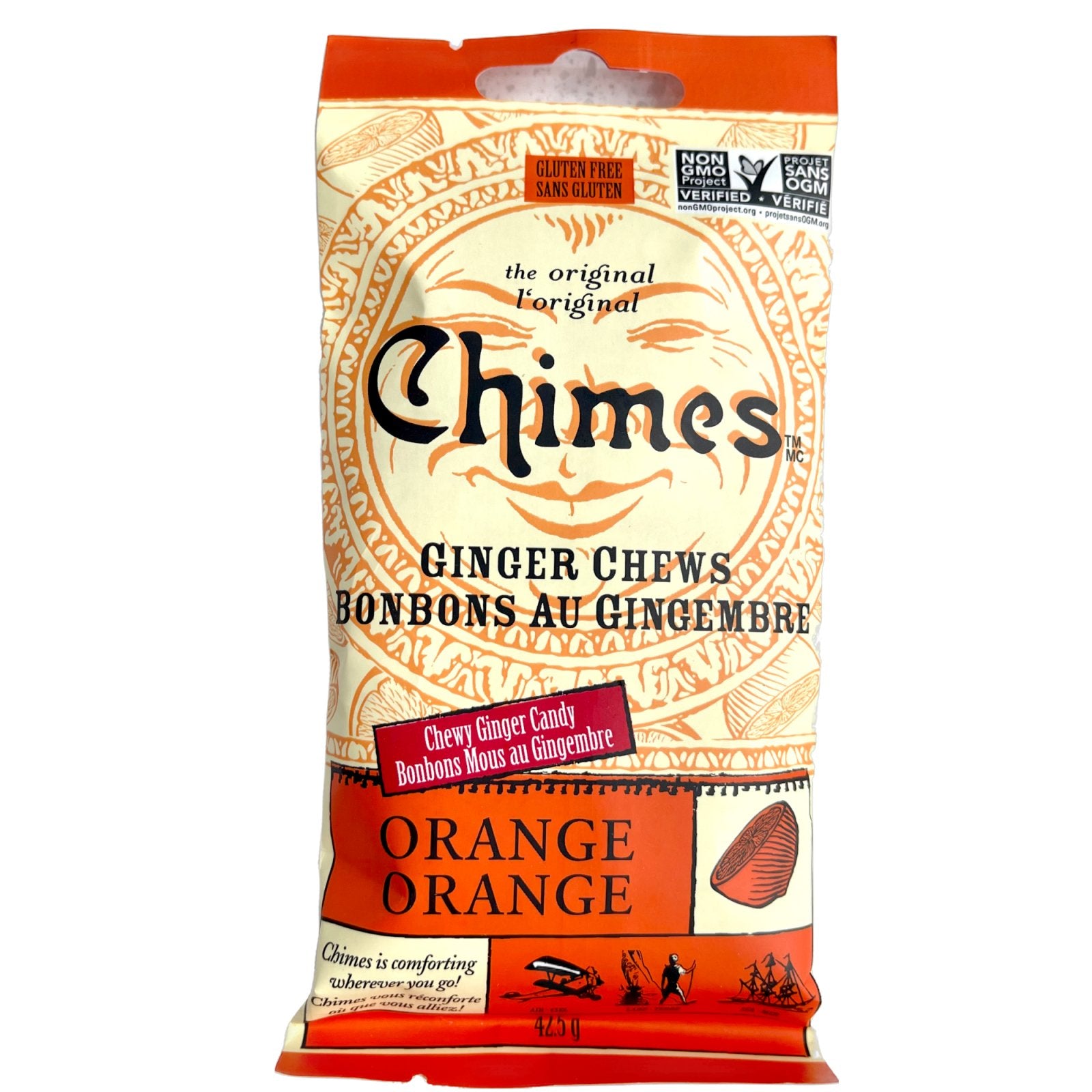 Chimes Chewy Ginger Candy - Orange flavor(42.5g)