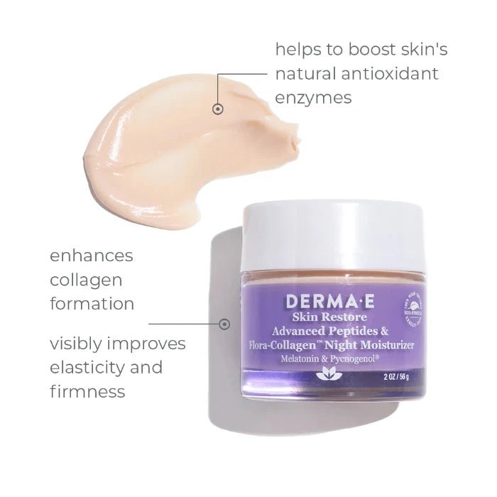 Derma E Advanced peptides & flora - collagen™ night moisturizer (56g)