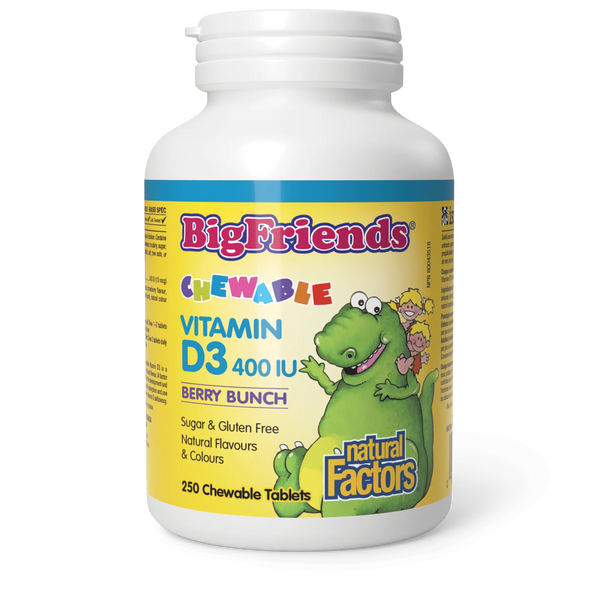 Natural Factors BigFriends Chewable Vitamin D3 400 IU（250 tablets）