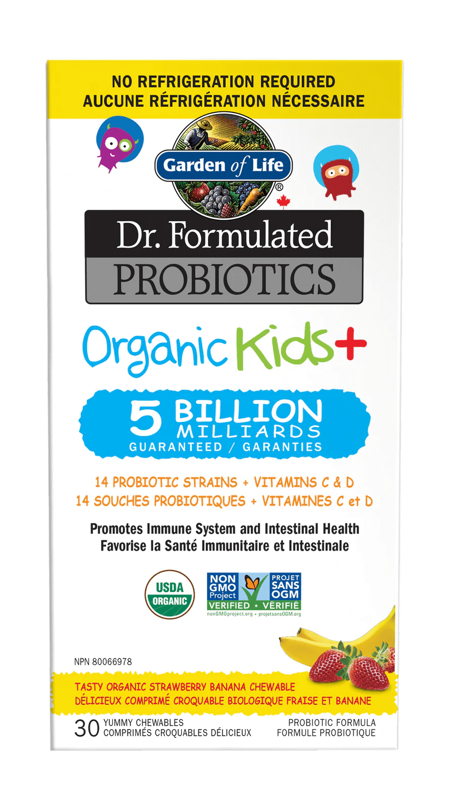 Garden of Life PROBIOTICS Organic KIDS SS (30 chewables)