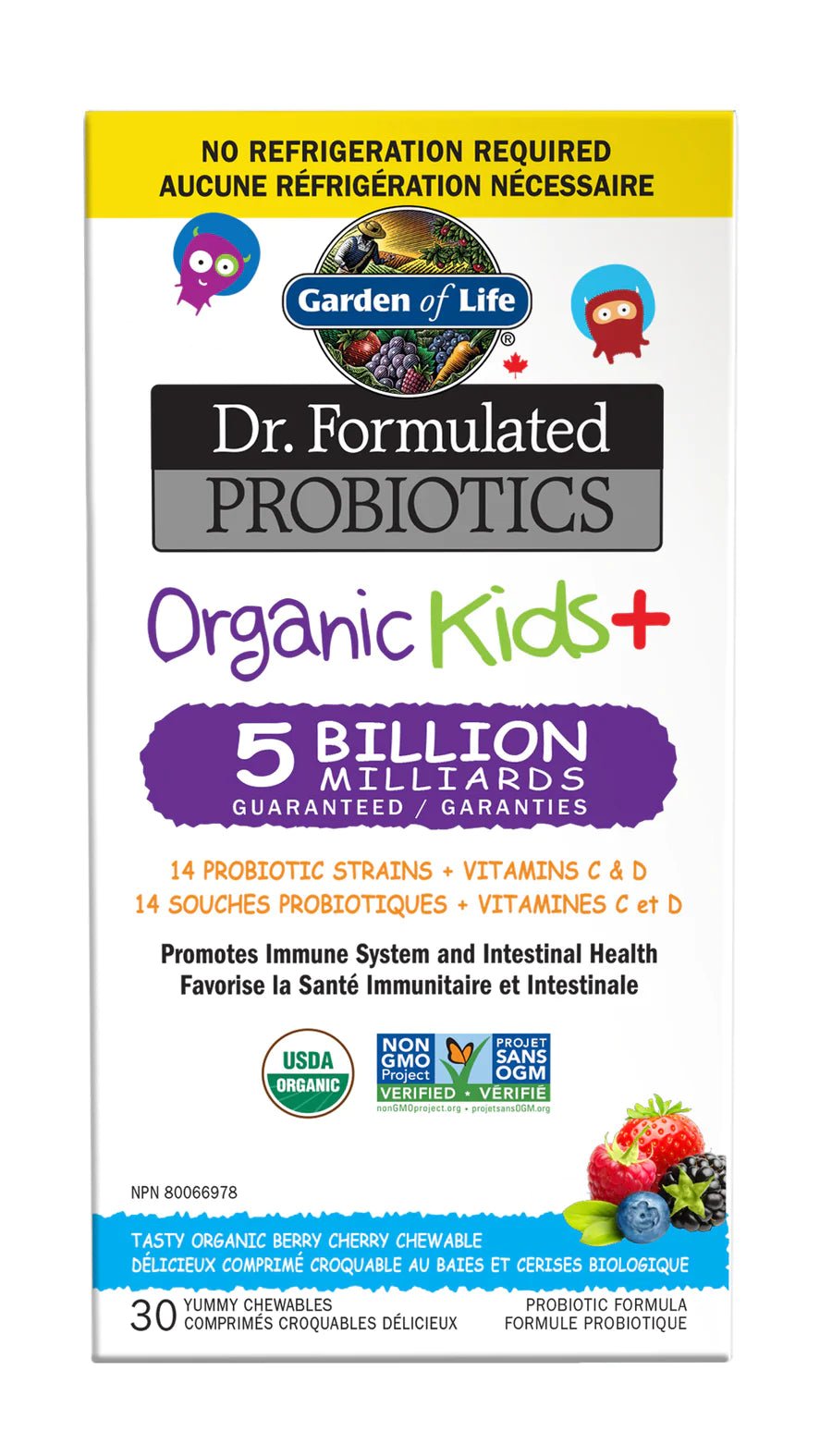 Garden of Life PROBIOTICS Organic KIDS SS (30 chewables)