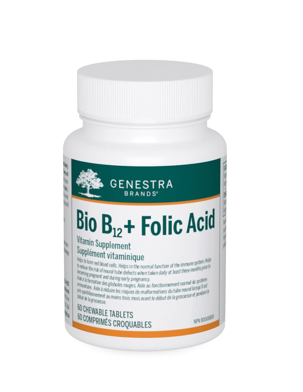 Genestra Bio B12 + Folic Acid (60 Chewable Tablets)