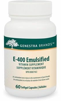 Genestra E - 400 Emulsified (60/120 Softgels)_double