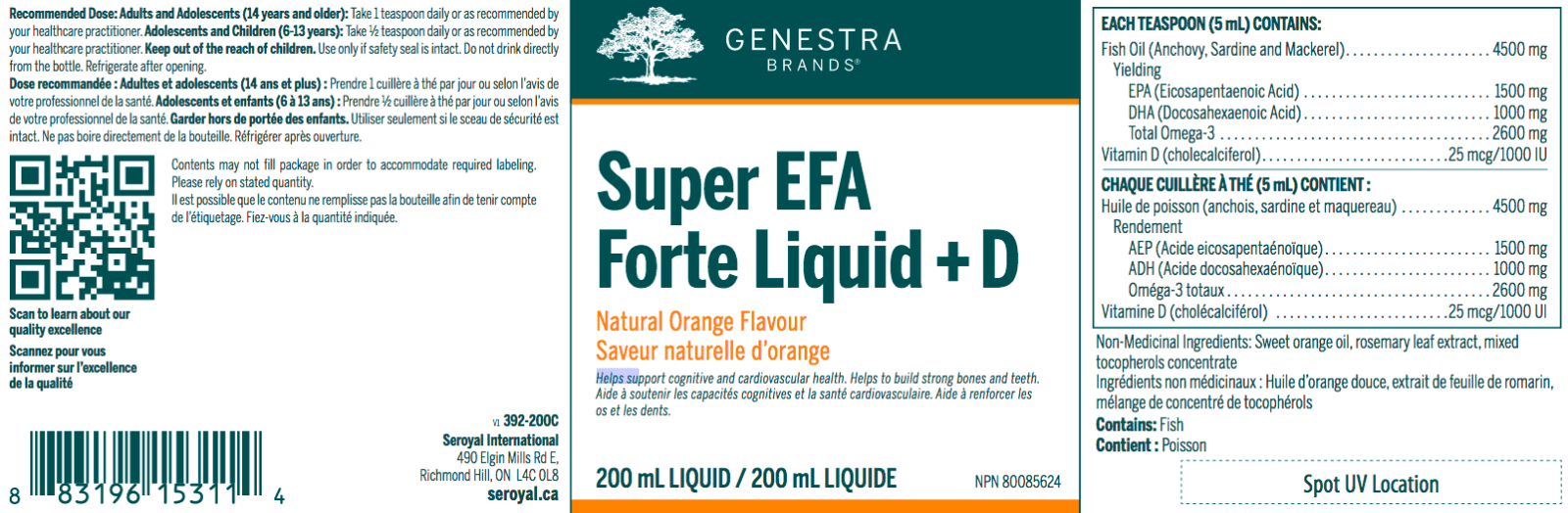 Genestra Super EFA Forte Liquid + D (200 mL | 500 mL)