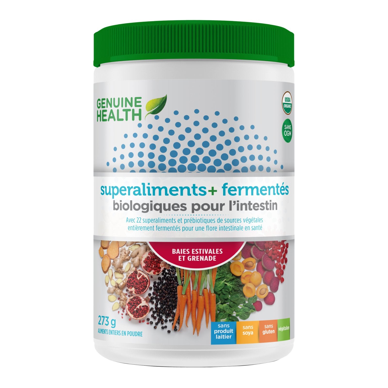 Genuine Health fermented organic gut superfoods summer berry - pomegranate (273 g)