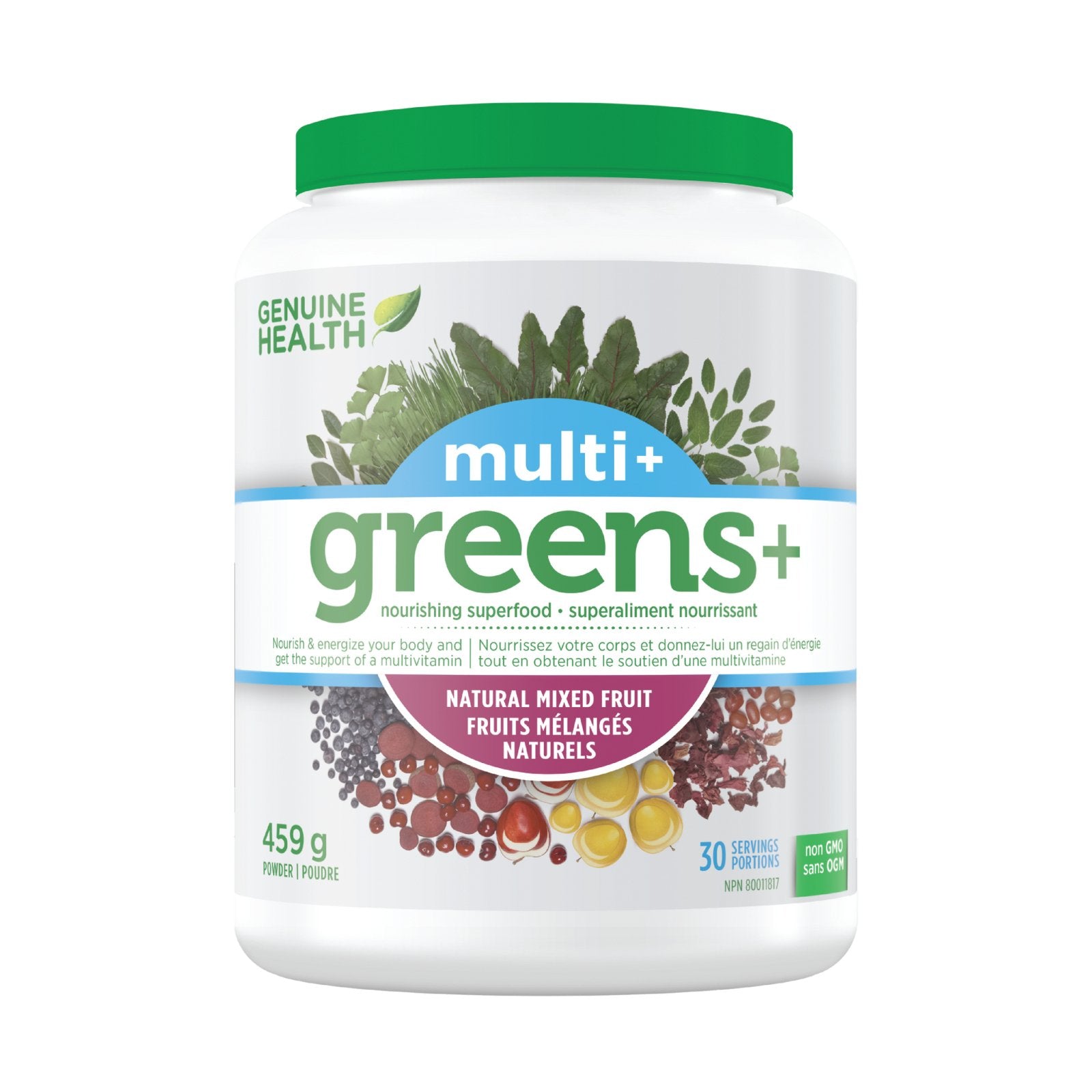 Genuine Health greens+ multi+ mixed fruit (459 g)