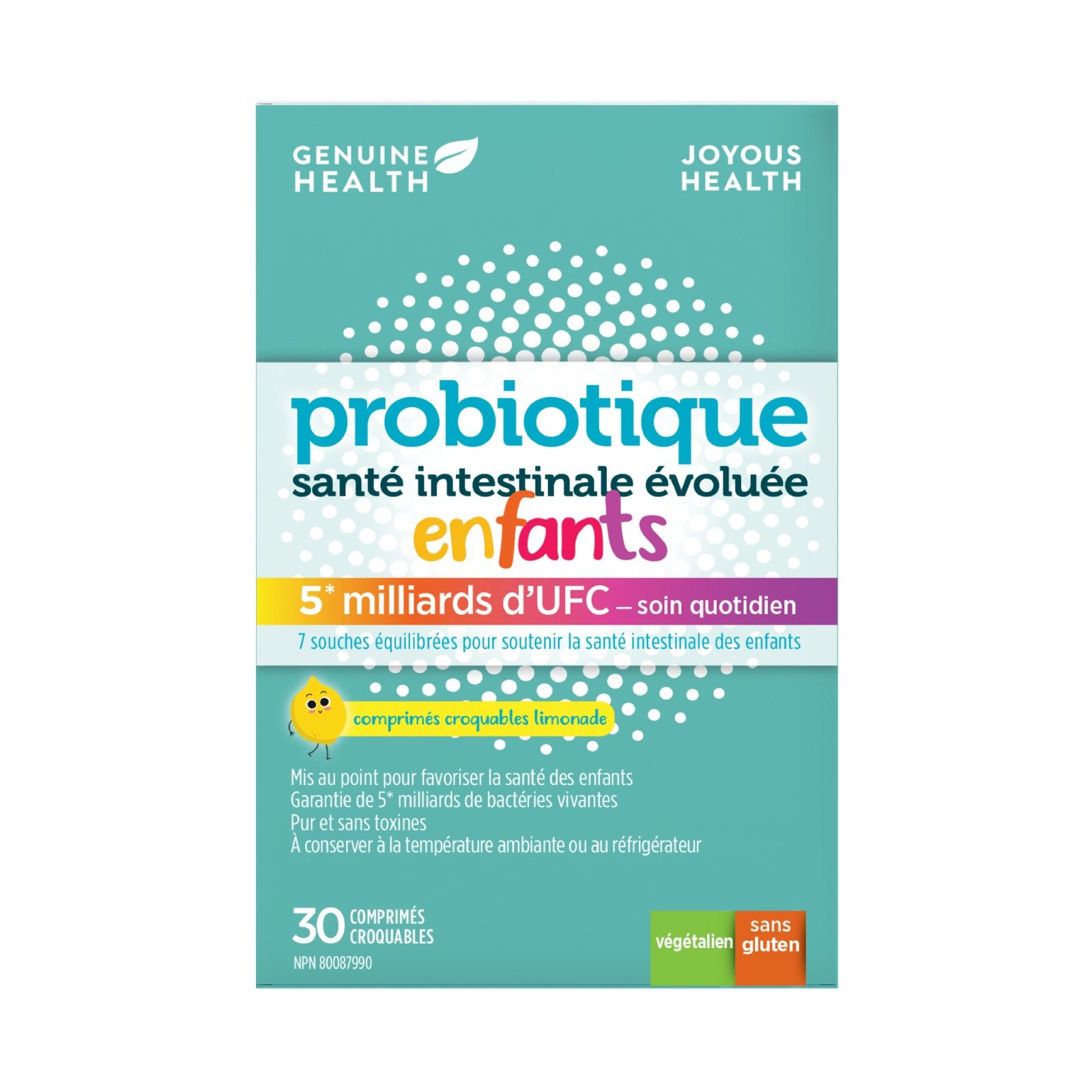 Genuine Health kids probiotic lemonade (30 Chewables)