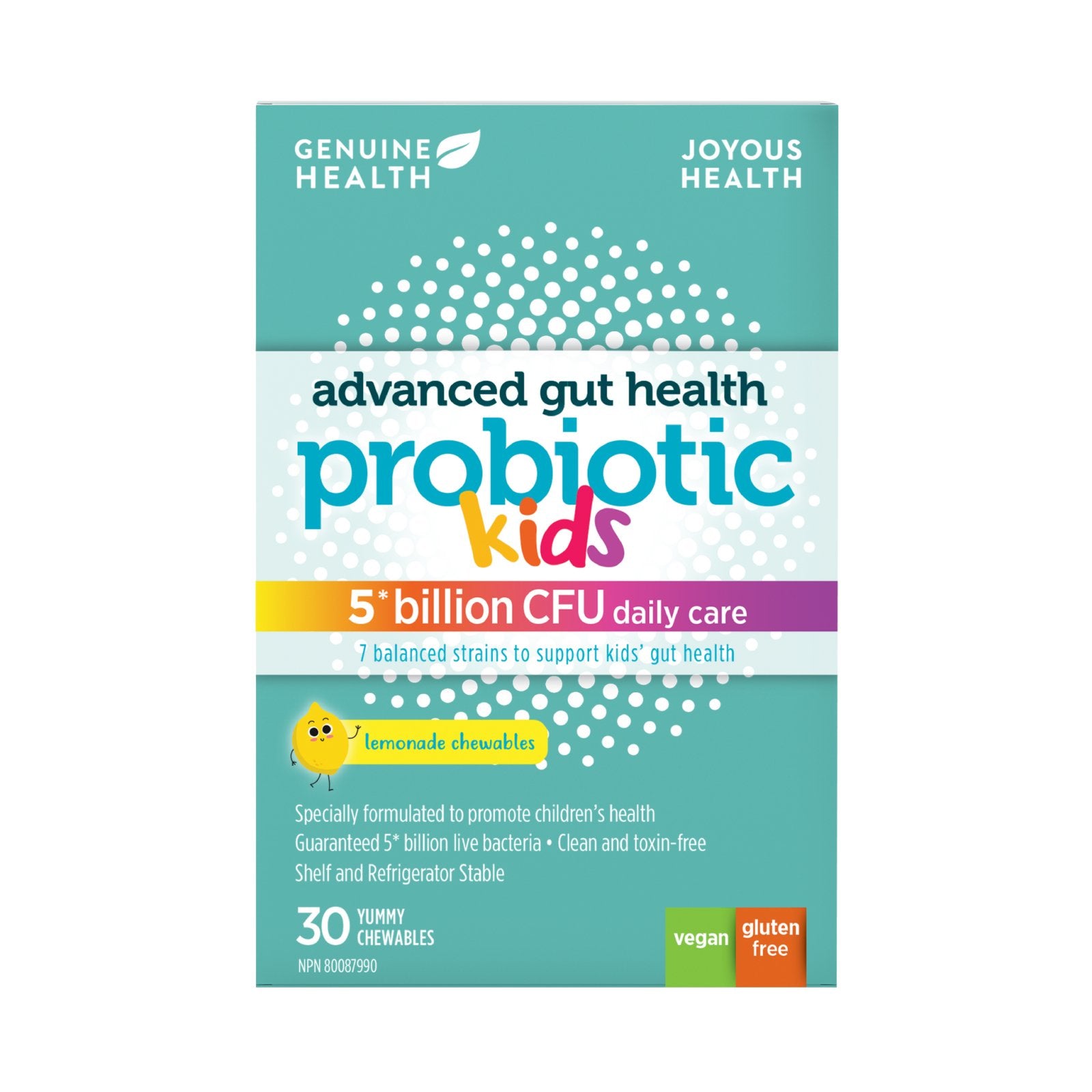 Genuine Health kids probiotic lemonade (30 Chewables)