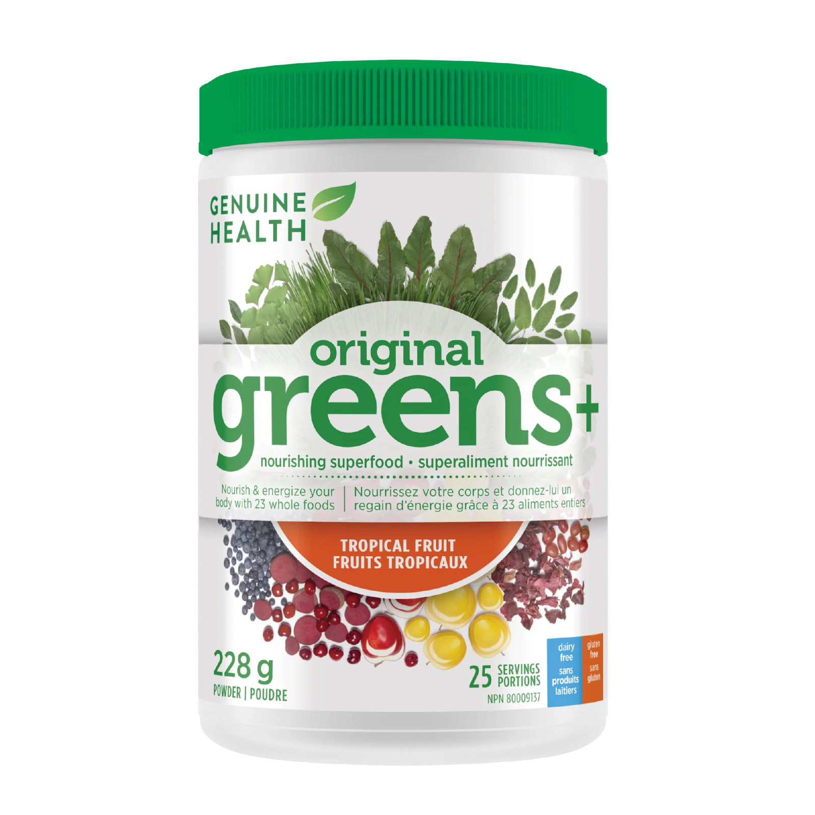 Genuine Health original greens+ tropical fruit (288 g)