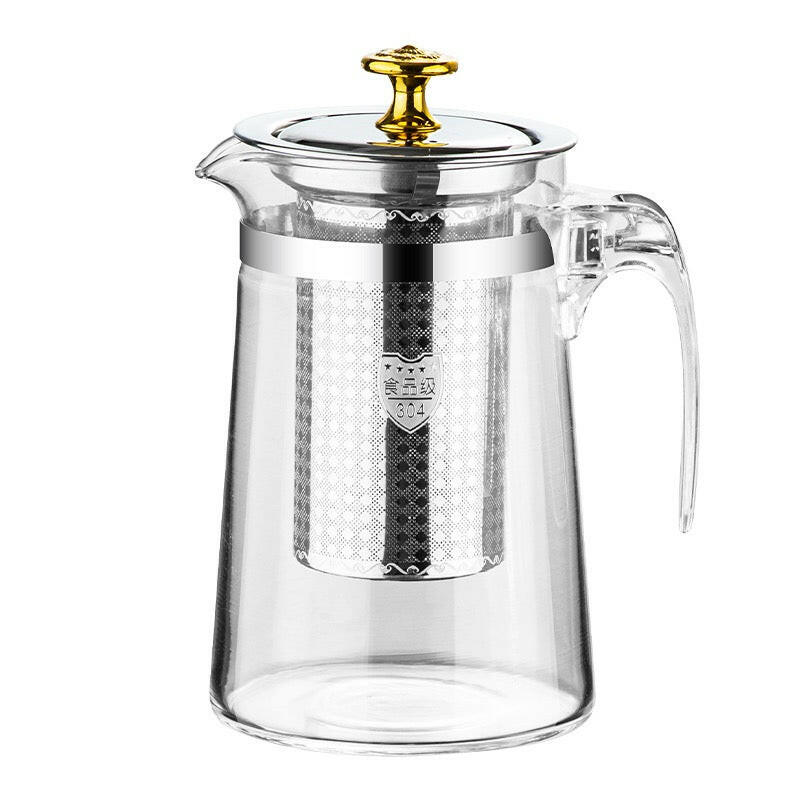 Glass Teapot - with Stainless Steel Infuser for Loose Leaf Tea (500mL | 750 mL | 900 mL)