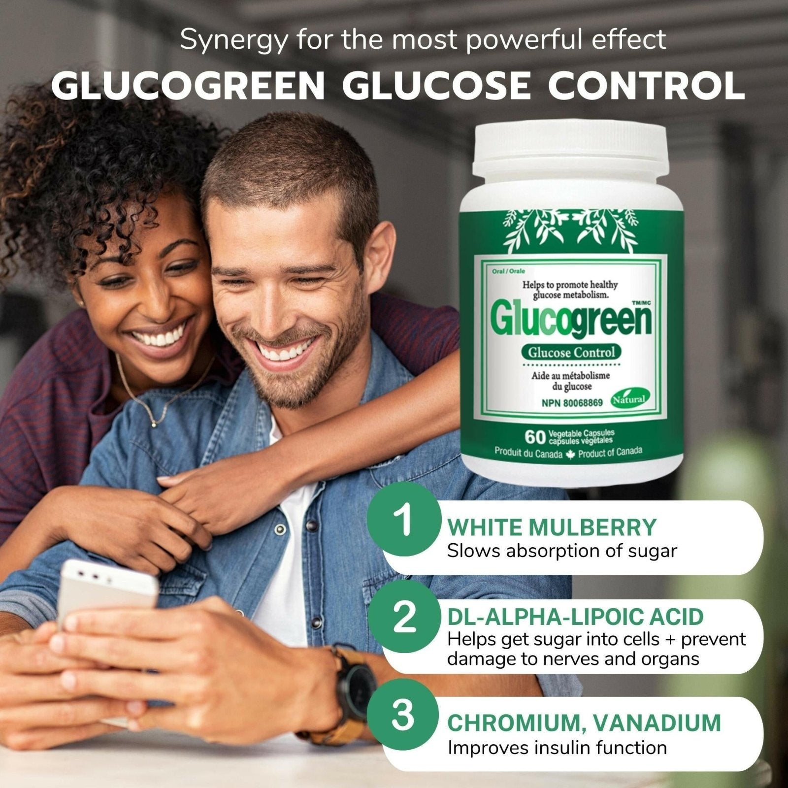 Glucogreen Glucose Control 500mg (60 Vcaps)