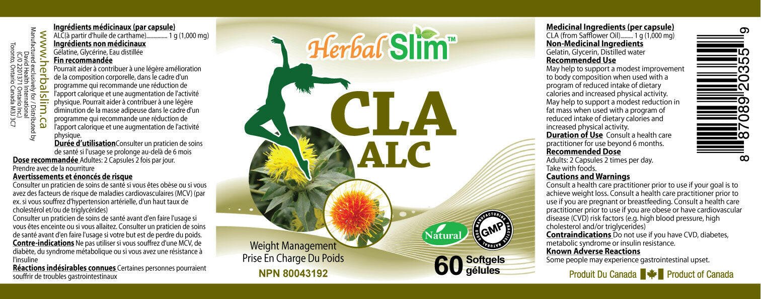 Herbal Slim CLA 1,000 mg (60 Softgels)