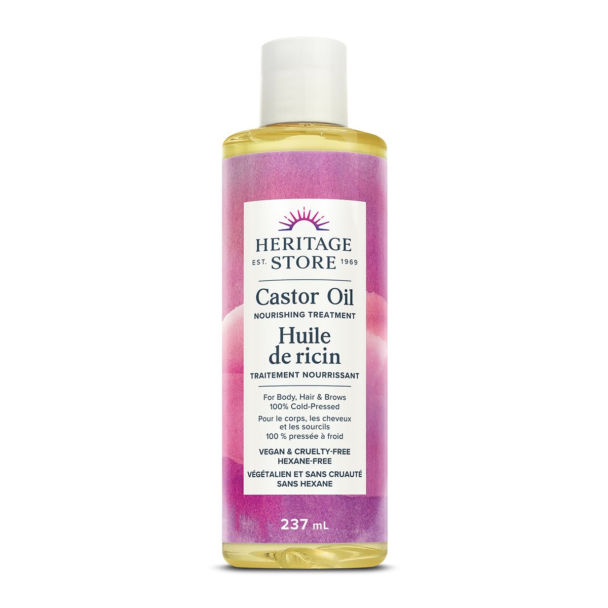 Heritage Store Castor Oil (237mL) 100% Cold Pressed