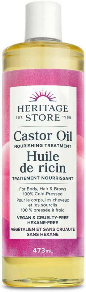 Heritage Store Castor Oil (473mL / 16 oz) 100% Cold Pressed