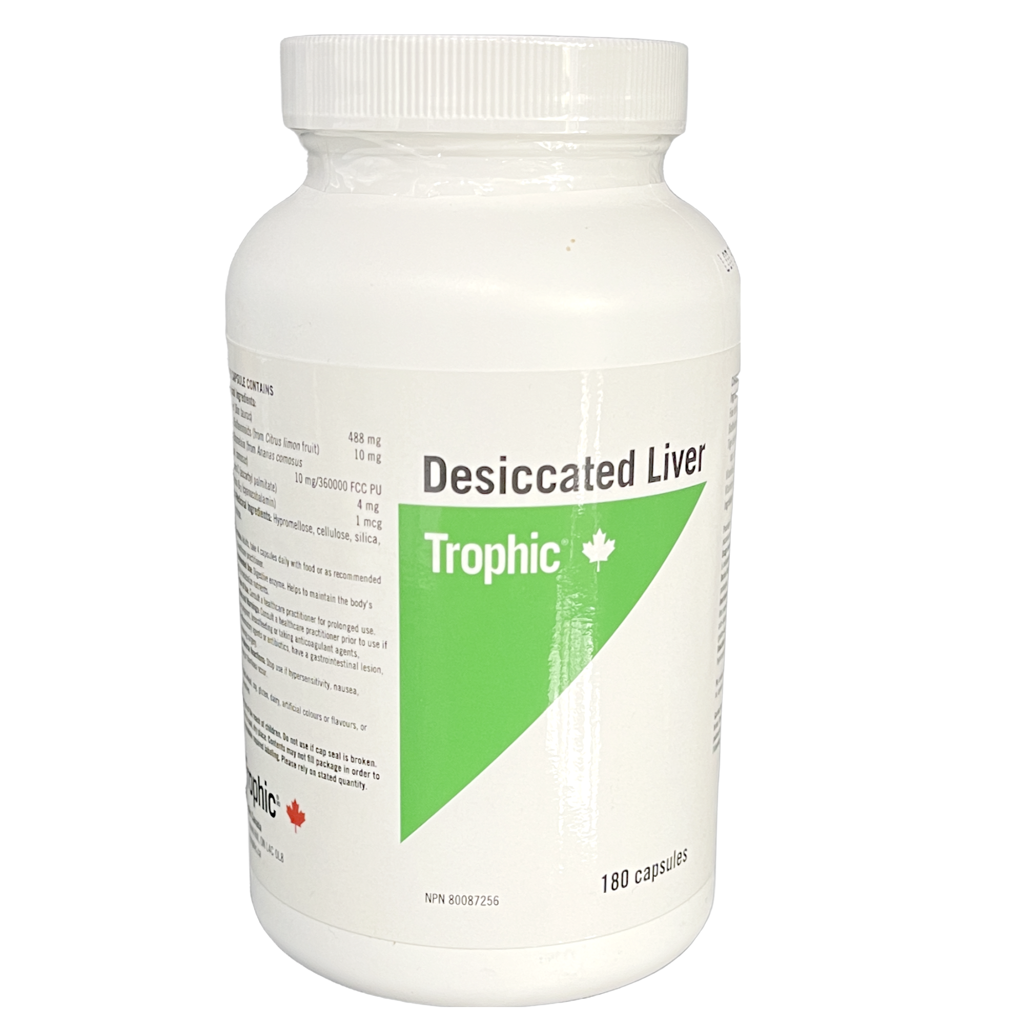 Trophic Desiccated liver (180 capsules)