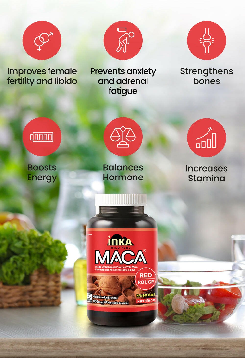 Inka Maca Red 800 mg (90 Vcaps)