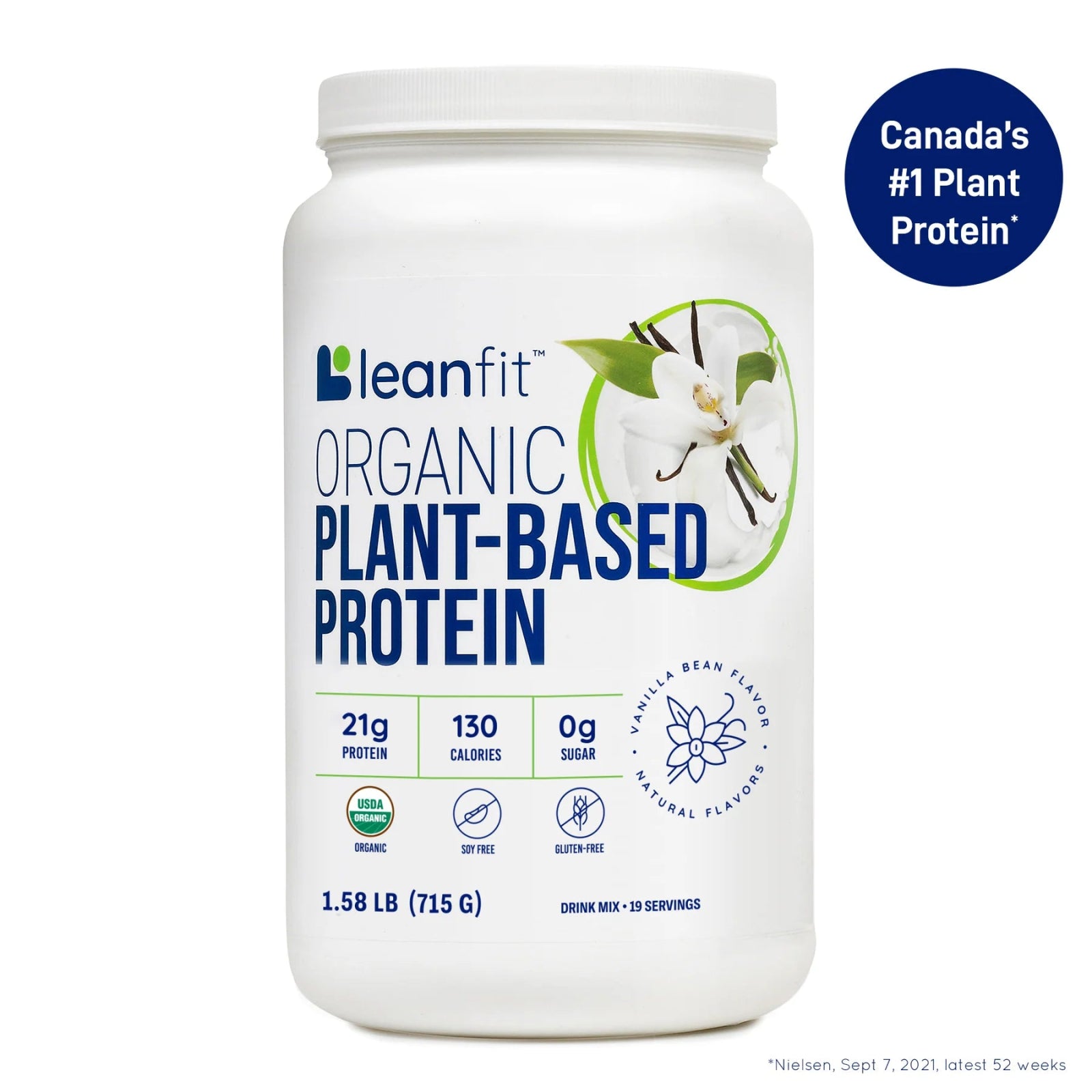 LEANFIT Organic plant - based protein™ VANILLA (715G)