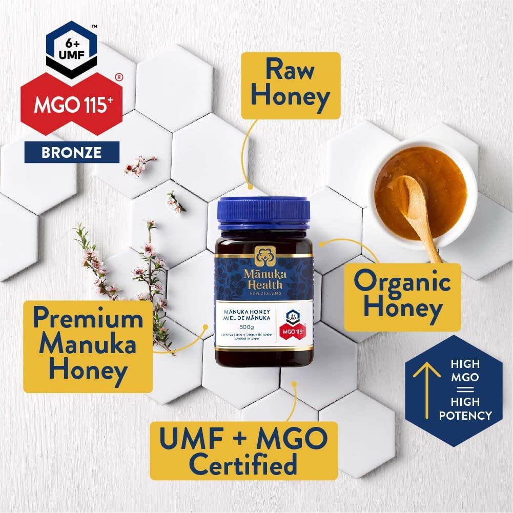 Manuka Health Manuka Honey MGO 115+ | UMF 6+ Bronze (250g | 500g)