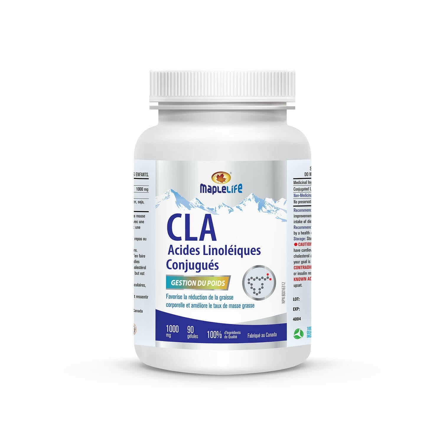 Maplelife Conjugated Linoleic Acid (CLA) 1000mg (90 Softgels)